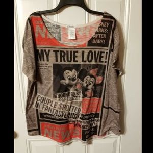 DISNEY MICKY & MINNIE ROMANCE short sleeve t-shirt